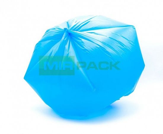 Мешки для мусора 30 л, 20 мкм, синие , ПСД, Премиум (в рулоне 20 штук, 50х60 см) - Вид 2