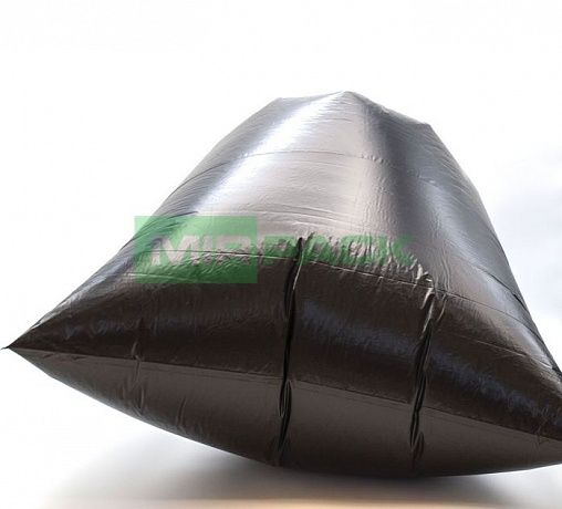 Мешки для мусора 60 литров с завязками, 40 мкм, в рулоне 10 штук, ПСД, черные 50х60 см, 3 слоя, Deluxe - Вид 4